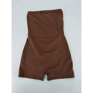 Wild Fable Romper Womens XS Brown NEW ButterBliss Tube Top Strapless Bodysuit